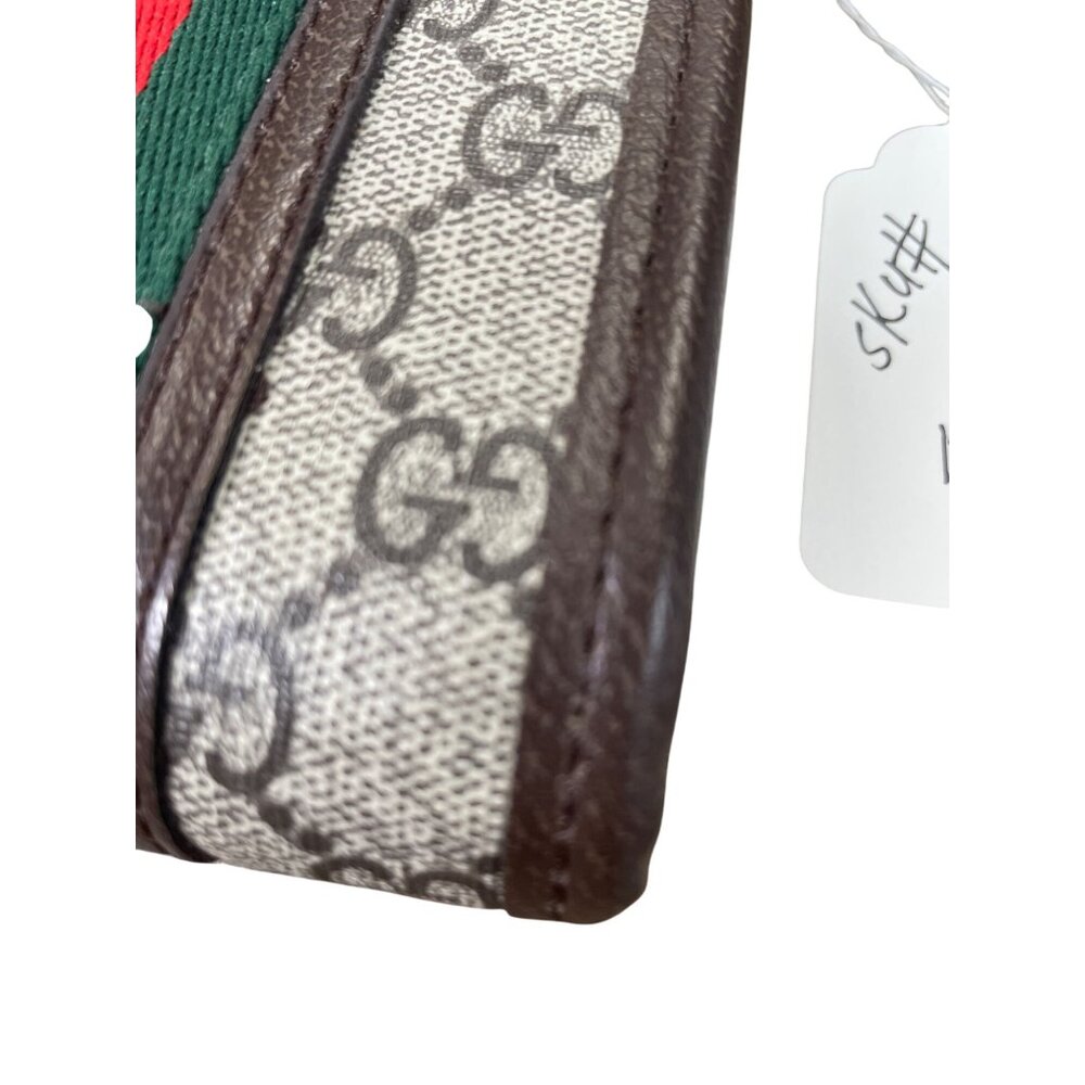 Gucci GG Supreme Canvas Ophidia womans brown red green crossbody SKU 8797 - Picture 4 of 16